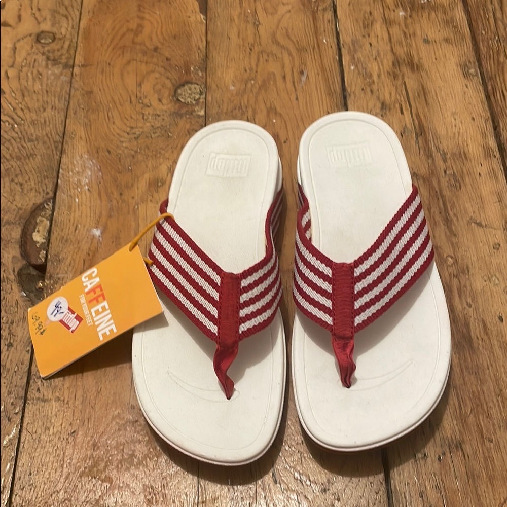 New  Red and White FitFlops